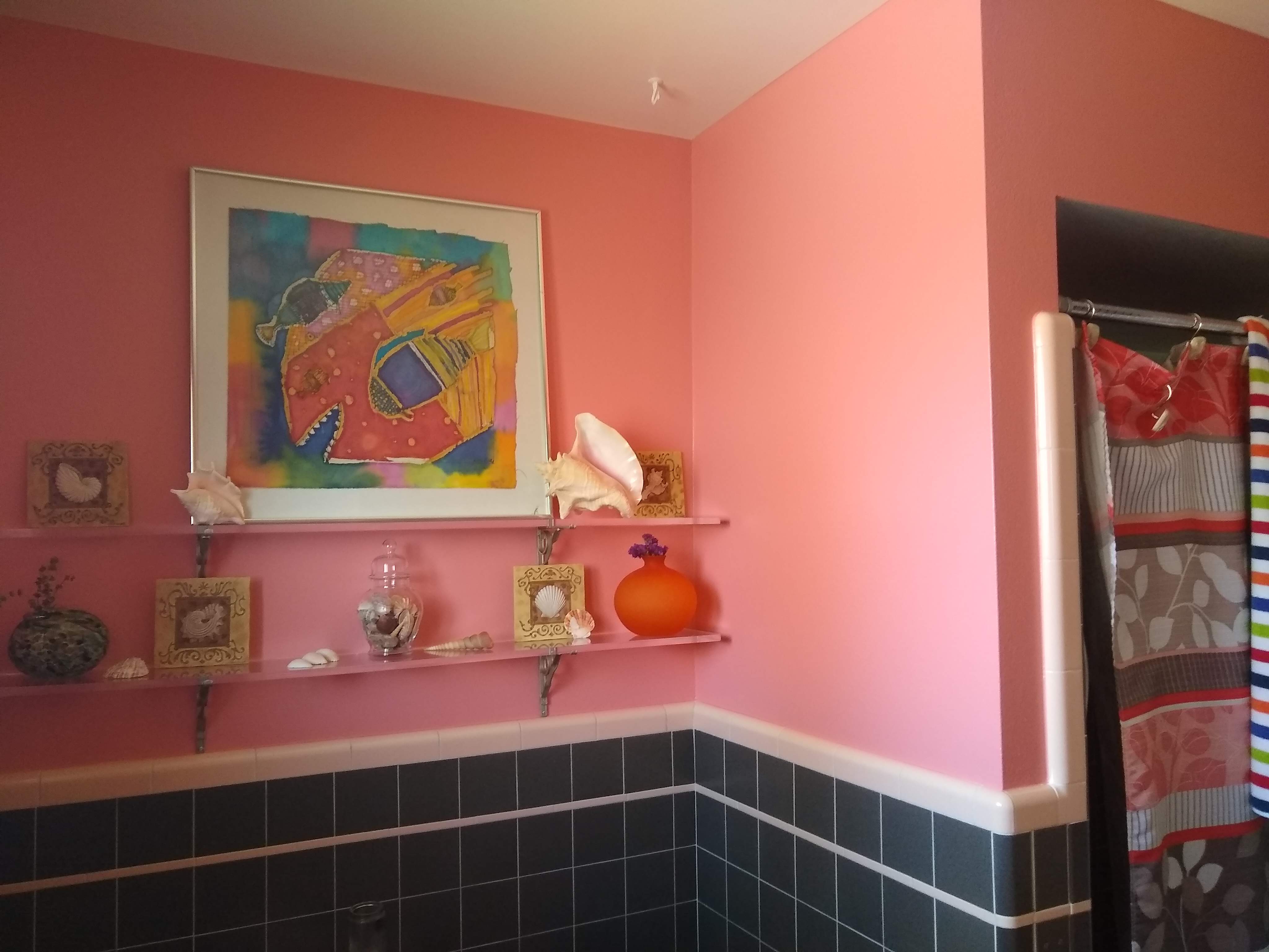 the pink bathroom
